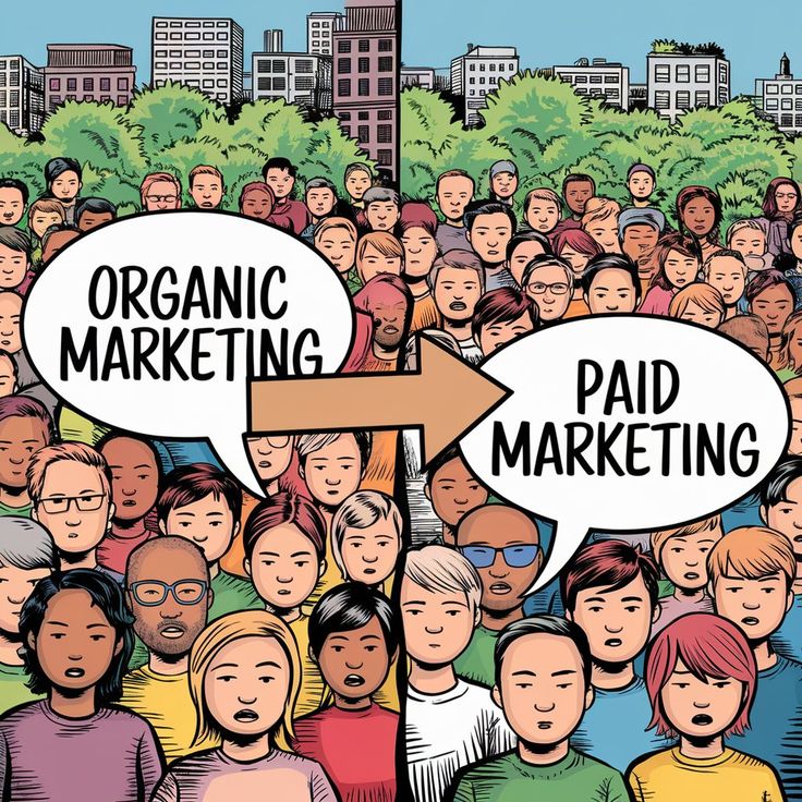 Organic vs Paid Marketing pics